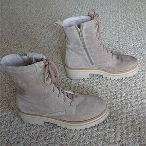 Bertuchi Leather Combat Boots Suede Lace Up Lug Boots size 37.5